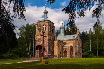 Historic Old Orthodox church in the countryside, Podlasie, Krolowy Most - 772501966