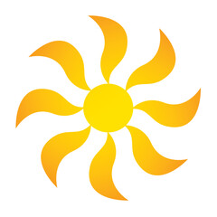 sun sign vector graphic design 