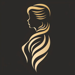 Mental health logo design. Woman's face illustration.