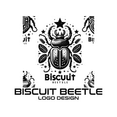 Biscuit Beetle Vector Logo Design