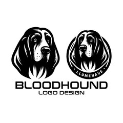 Bloodhound Vector Logo Design - obrazy, fototapety, plakaty