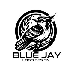 Blue Jay Vector Logo Design