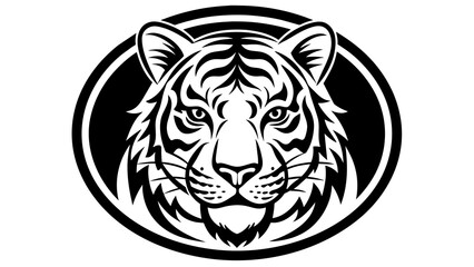 tiger head silhouette vector illustration