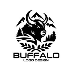 Buffalo Vector Logo Design