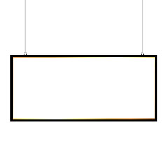 Concept picture frame hanging on the wall