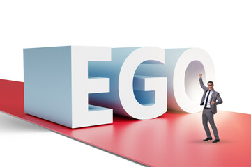 Ego personality concept with businessman