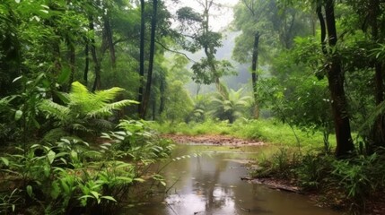 Beautiful landscape nature of tropical rain-forest