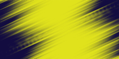 Yellow halftone on blue background. Vector dotted sparkles or halftone shine pattern texture Pop Art Style Background. EPS10