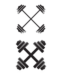 Gym fitness silhouette vector design