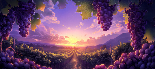 Grape plantations, banner