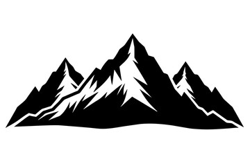 Fototapeta premium Mountain Vector Art: Discover Stunning Mountain Range Silhouettes & Scenery Illustrations for Graphic Design Projects
