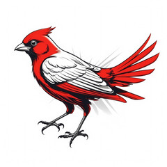 Red Robin Bird Illustration 