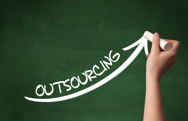 Hand drawing business concept