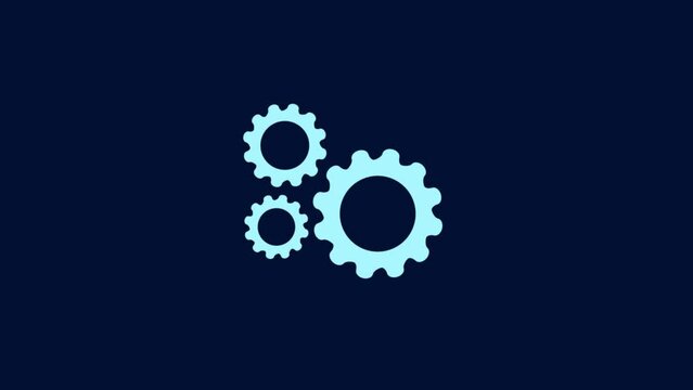cogwheel gear spinning around animation video. cog wheel icon