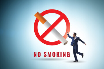 Anti smoking concept with antismoking logo