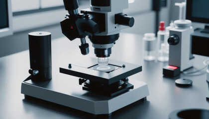 Fototapeta premium microscope in laboratory