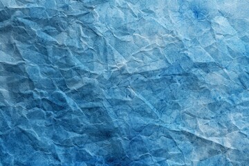 Vintage Blue Watercolor: Crumpled Paper Background with Rich Texture.