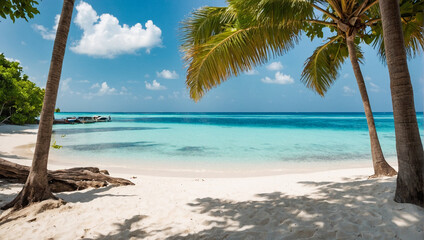 Tropical Beach in Maldives 