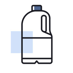 Obraz premium Milk plastic bottle vector icon
