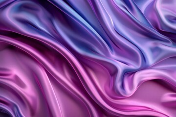 Fototapeta premium Neon Rich Purple Silk Background with Vibrant Blues and Pinks, capturing the essence of modern luxury and retro .