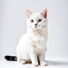 cat on a white background