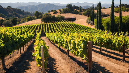 Fototapeta premium California Winery Country Vineyards 