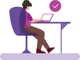 person working on laptop