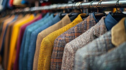 Rack of Mens Clothing Display