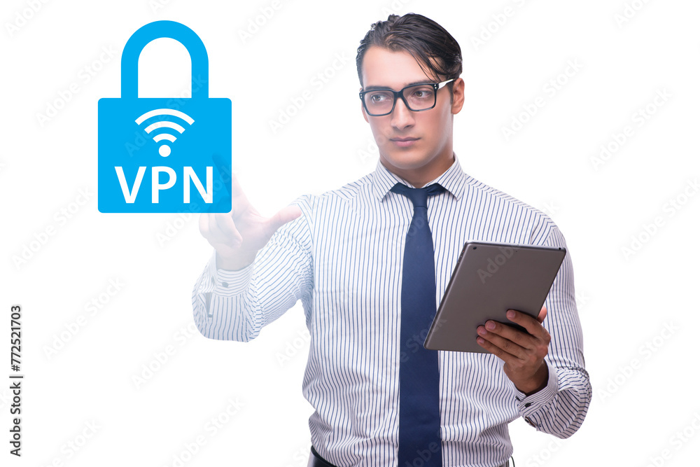 Sticker virtual private network vpn cyber concept