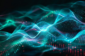 Abstract digital background. Can be used for technological processes, neural networks and AI, digital storage, sound and graphic forms, science, education, etc.