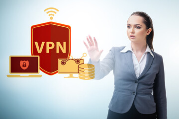 Virtual private network VPN cyber concept