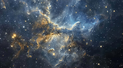 photo of the universe, stars and gas clouds, depth of field,  - obrazy, fototapety, plakaty