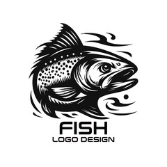 Naklejka premium Fish Vector Logo Design