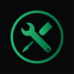wrench and screwdriver tools icon