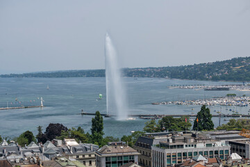 Naklejka na ściany i meble Panoramic view of city of Geneva, Switzerland