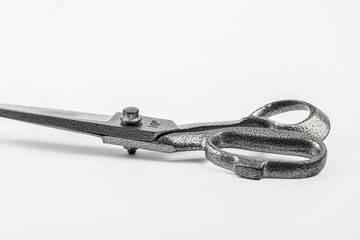 Scissors with an isolated white background