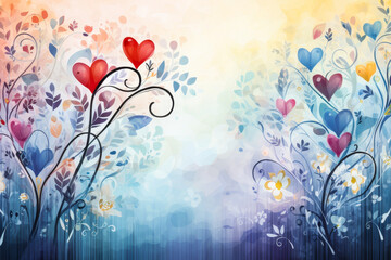 Colorful love background