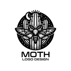 Moth Vector Logo Design
