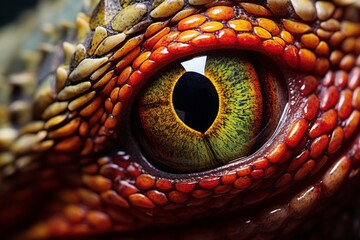 detailed macro shot of a snake eye, reptile eye