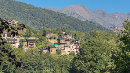 Houses on the Pyrenees mountains - Andorra