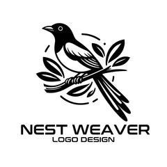 Obraz premium Nest Weaver Vector Logo Design