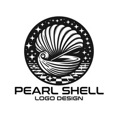 Pearl Shell Vector Logo Design