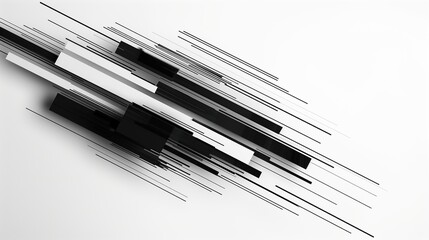 An abstract composition of sleek black lines against a stark white background, reminiscent of minimalist iPhone wallpapers