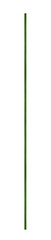 Green painted vertical long metal beam pole - on isolated transparent background.