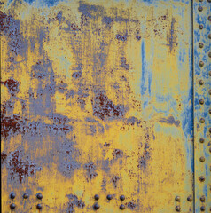 Metal texture with rivets as steam punk. Worn steel texture or metal. Dark worn rusty metal texture...