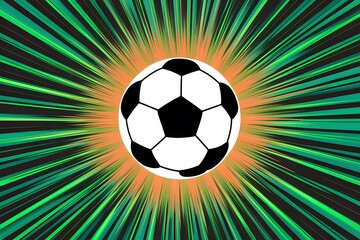 Naklejka premium Photo Dynamic soccer ball illustration captured in explosive motion