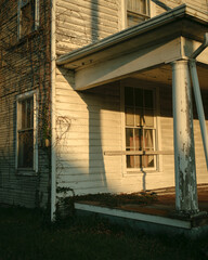 Porch of an abandoned house in Marion, Virginia