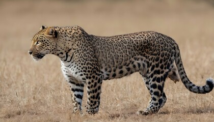 A Leopard With Its Powerful Muscles Rippling Benea  2