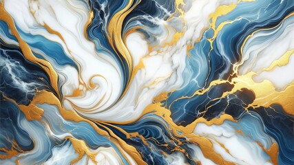 Luxury blue , gold and white marble texture, background, wallpaper 
