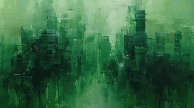 Green Emerald Abstract Watercolor Background